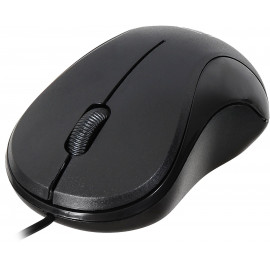 Мышь Оклик 115S черный оптическая (1200dpi) USB для ноутбука (3but)