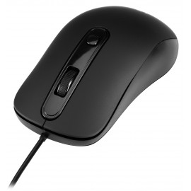 Мышь Оклик 155M черный оптическая (1600dpi) USB (4but)