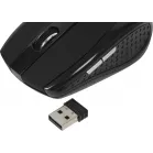 Мышь Оклик 455MW черный оптическая 1600dpi беспров. USB для ноутбука 6but (945818)