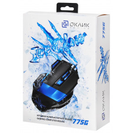 Мышь Оклик 775G Ice Claw черный оптическая (2400dpi) USB (7but)
