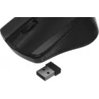 Мышь Оклик 485MW черный оптическая 1600dpi беспров. USB для ноутбука 3but (997819)
