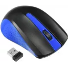 Мышь Оклик 485MW черный/синий оптическая (1000dpi) беспроводная USB для ноутбука (3but)