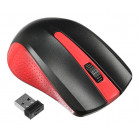 Мышь Оклик 485MW черный/красный оптическая (1200dpi) беспроводная USB для ноутбука (3but)