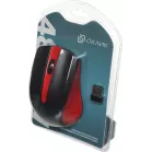 Мышь Оклик 485MW черный/красный оптическая 1600dpi беспров. USB для ноутбука 3but (997828)