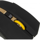 Мышь Оклик 495MW черный/золотистый оптическая (1600dpi) беспроводная USB для ноутбука (6but)