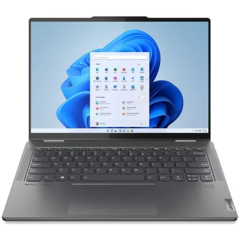 Ноутбук Lenovo Yoga 7 14ARP8 Ryzen 5 7535U 8Gb SSD512Gb AMD Radeon 660M 14" OLED Touch WUXGA (1920x1200) Windows 11 Home grey WiFi BT Cam (82YM0027RK)