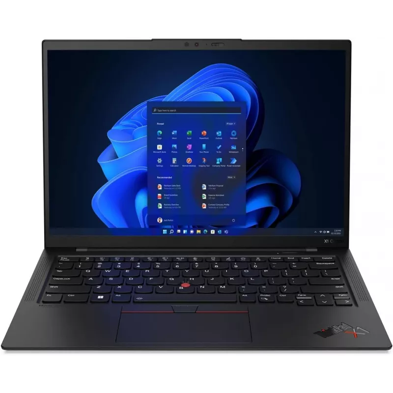 Ноутбук Lenovo ThinkPad X1 Carbon Gen 10 Core i7 1260P 16Gb SSD512Gb Intel Iris Xe graphics 14" OLED 2.8K (2880x1800) Windows 11 Pro black WiFi BT Cam (21CB007ART)