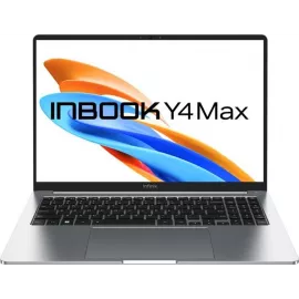 Ноутбук Infinix Inbook Y4 Max YL613 Core i5 1335U 8Gb SSD512Gb Intel Iris Xe graphics 16" IPS FHD (1920x1200) Windows 11 Home silver WiFi BT Cam (71008301550)