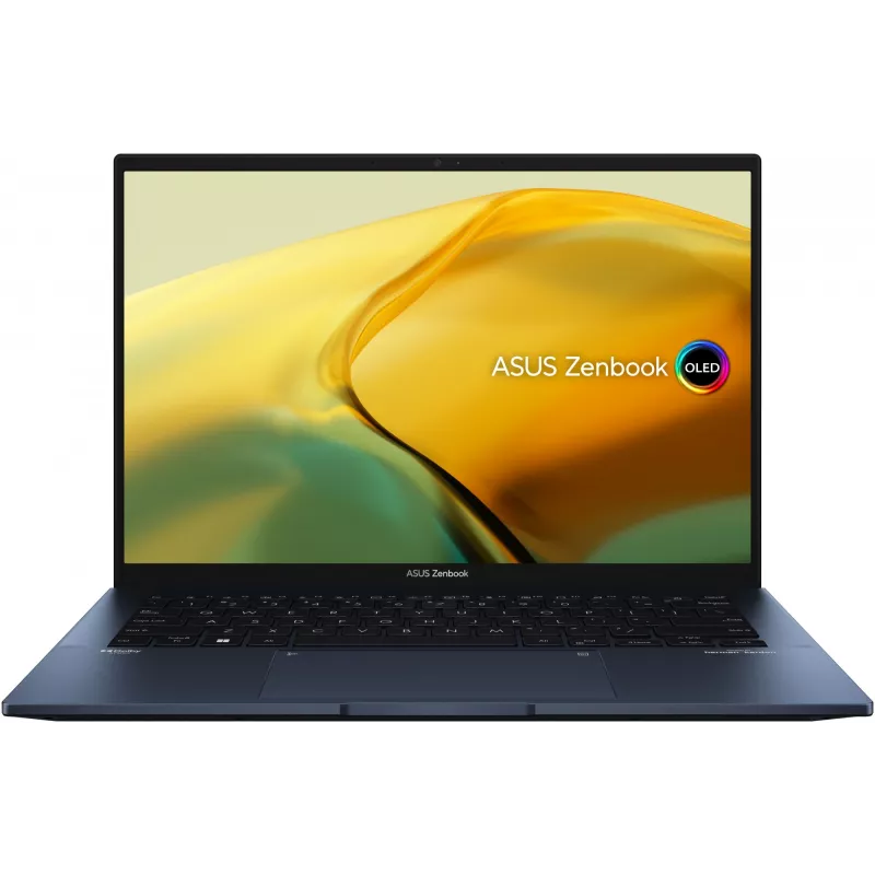 Ноутбук Asus Zenbook 14 OLED UX3402VA-KM749 Core i7 13700H 16Gb SSD1Tb Intel Iris Xe graphics 14" OLED 2.8K (2880x1800) noOS blue WiFi BT Cam Bag (90NB10G1-M015S0)