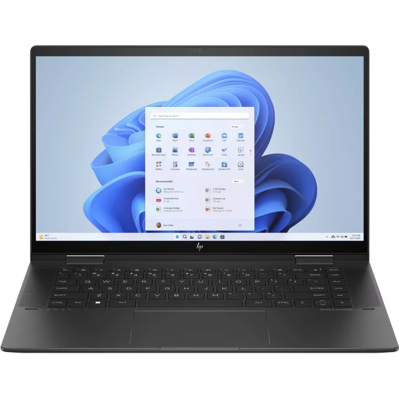Ноутбук HP Envy x360 15-fh0007ci Ryzen 5 7530U 16Gb SSD1Tb AMD Radeon 15.6" IPS Touch FHD (1920x1080) Windows 11 Home black WiFi BT Cam (8F7J5EA)