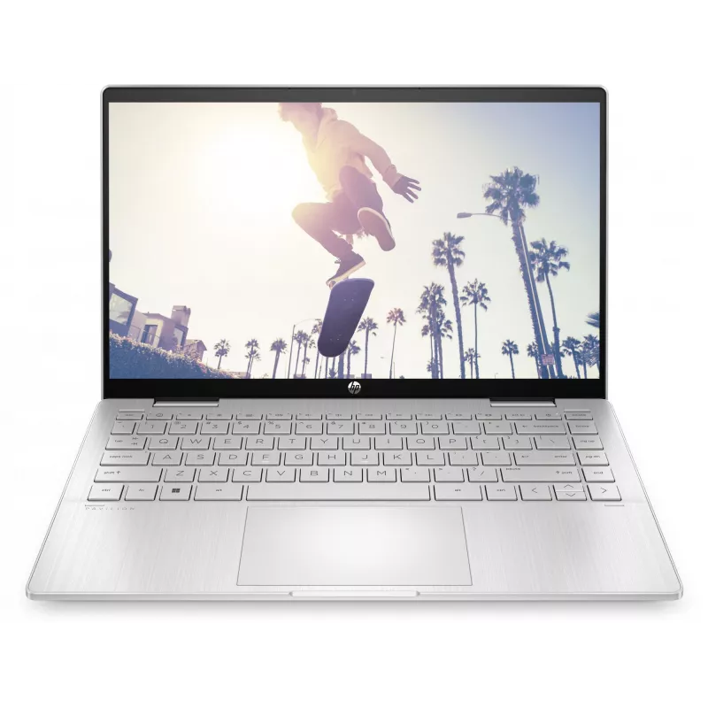 Ноутбук HP Pavilion x360 14-ek2005ci Core 5 120U 16Gb SSD512Gb Intel Graphics 14" IPS Touch FHD (1920x1080) Free DOS silver WiFi BT Cam (A16JVEA)