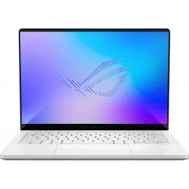 Ноутбук Asus ROG Zephyrus G14 GU405AR-SY018 Core Ultra 9 386H 32Gb SSD1Tb NVIDIA GeForce RTX5070Ti 12Gb 14" OLED 3K (2880x1800) без ОС white WiFi BT Cam Bag (90NR0P93-M000X0)