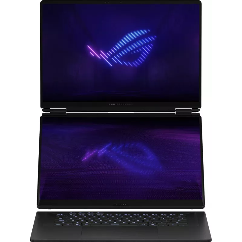 Ноутбук Asus ROG Zephyrus Duo 16 GX651AX-SR117W Core Ultra 9 386H 64Gb SSD1Tb NVIDIA GeForce RTX 5090 24Gb 16" OLED Touch 3K (2880x1800) Windows 11 Home dk.grey WiFi BT Cam Bag (90NR0NT2-M00520)