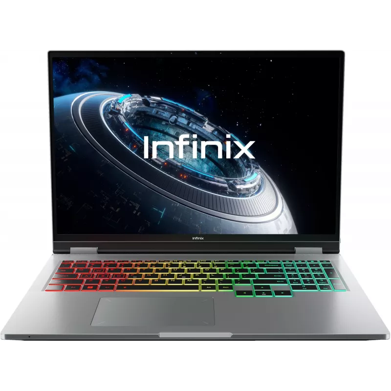 Ноутбук Infinix GTBook GL614 Core i5 13420H 16Gb SSD512Gb NVIDIA GeForce RTX 5060 8Gb 16" IPS 2K (2560x1600) FreeDOS silver WiFi BT Cam (71005000135)