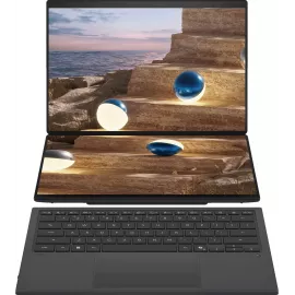 Ноутбук Asus ZenBook Duo UX8407AA-SN363X Core Ultra 9 386H 32Gb SSD1Tb Intel Graphics 14" OLED Touch 3K (2880x1800) Windows 11 Pro dk.grey WiFi BT Cam (90NB16V1-M00L90)