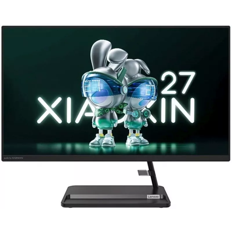 Моноблок Lenovo XiaoXin 27" Full HD i5 12450H (2) 16Gb SSD512Gb UHDG Windows 11 Pro GbitEth WiFi BT 90W клавиатура мышь Cam черный 1920x1080