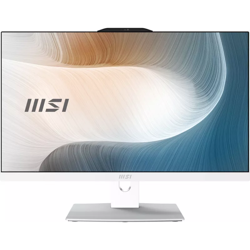 Моноблок MSI Modern AM242P 1M-1024XRU 23.8" Full HD Core 5 120U (1.4) 8Gb SSD512Gb HDG без ОС GbitEth WiFi BT 120W клавиатура мышь Cam белый 1920x1080