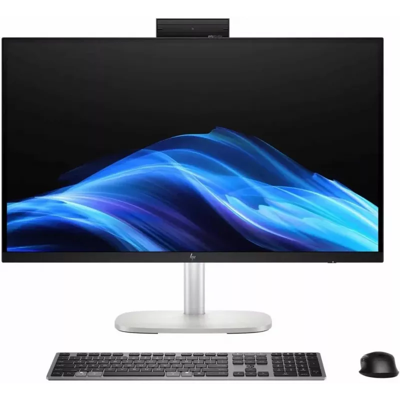 Моноблок HP EliteStudio 8 G1i 27" QHD Core Ultra 7 265 (2.4) 32Gb SSD1Tb RTX5060 8000Mb без ОС GbitEth WiFi BT клавиатура мышь Cam серебристый 2560x1440