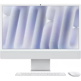 Моноблок Apple iMac A3137 24" 4.5K M4 10 core (4) 16Gb SSD256Gb 10 core GPU macOS WiFi BT 143W клавиатура мышь Cam серебристый 4480x2520