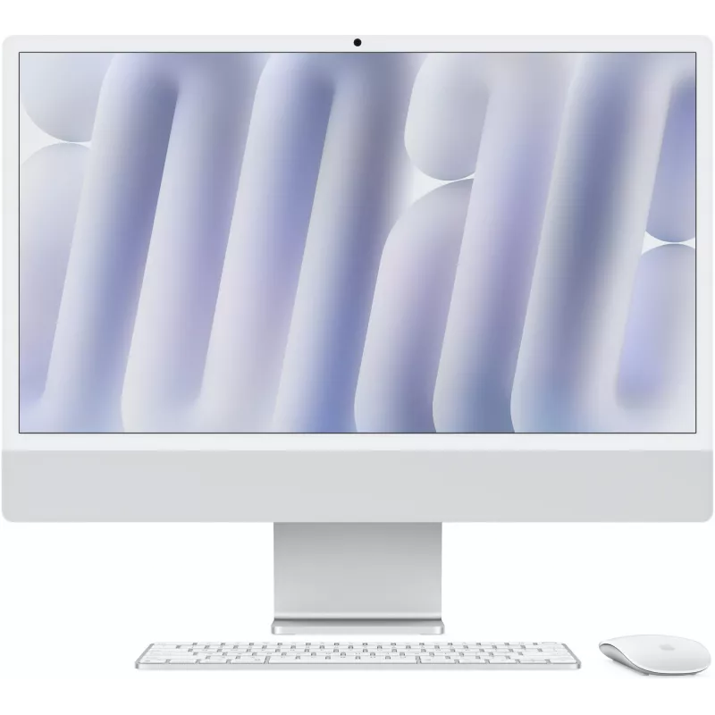 Моноблок Apple iMac A3137 24" 4.5K M4 10 core (4) 16Gb SSD256Gb 10 core GPU macOS WiFi BT 143W клавиатура мышь Cam серебристый 4480x2520