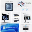 Моноблок Acer Gadget E10 ERAIO 27" 2K Ryzen 7 8745HS (3.8) 16Gb SSD512Gb 780M Windows 11 Pro GbitEth WiFi BT 120W клавиатура мышь Cam серебристый/черный 2560x1440