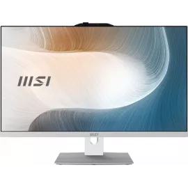 Моноблок MSI Modern AM272P 1MA-1480XRU 27" Full HD Core 3 100U (1.2) 8Gb SSD256Gb Graphics без ОС GbitEth WiFi BT 120W клавиатура мышь Cam белый 1920x1080