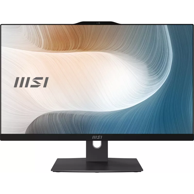Моноблок MSI Modern AM242P 1M-2434XRU 23.8" Full HD Core 3 100U (1.2) 16Gb SSD512Gb Graphics без ОС GbitEth WiFi BT 120W клавиатура мышь Cam черный 1920x1080