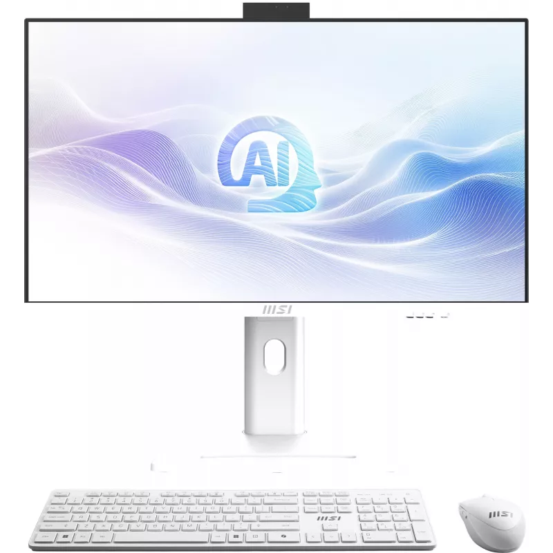 Моноблок MSI Modern AM273QP AI 1UM-451XRU 27" WQHD Core Ultra 7 155H (1.4) 16Gb SSD1Tb Arc graphics CR без ОС 2.5xGbitEth WiFi BT 150W клавиатура мышь Cam белый 2560x1440