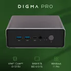 Неттоп Digma Pro Minimax U1 i3 1215U (1.2) 8Gb SSD512Gb UHDG Windows 11 Professional GbitEth WiFi BT 60W темно-серый/черный (DPP3-8DXW01)