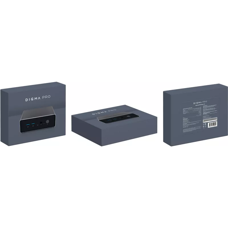 Неттоп Digma Pro Minimax U1 i5 1235U (1.3) 8Gb SSD512Gb UHDG noOS GbitEth WiFi BT 60W темно-серый/черный (DPP5-8DXN01)