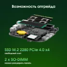 Неттоп Digma Pro Minimax X5 i5 13420H (2.1) 16Gb SSD512Gb UHDG Windows 11 Pro GbitEth WiFi BT 100W серебристый (DPP5-ADXW07)