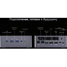 ПК Мини Chuwi AuBox Ryzen AI 9 365 (2) 32Gb SSD1Tb Radeon 880M Windows 11 Pro 2x2.5GbitEth WiFi BT 120W серебристый/черный