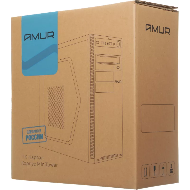 ПК Amur Нарвал A5A14 АМУЕ.466219.002 MT Ryzen 5 3400G (3.7) 8Gb SSD256Gb RX Vega 11 FreeDOS GbitEth 400W мышь клавиатура черный (RUS) (АМУЕ.466219.002 2169402)