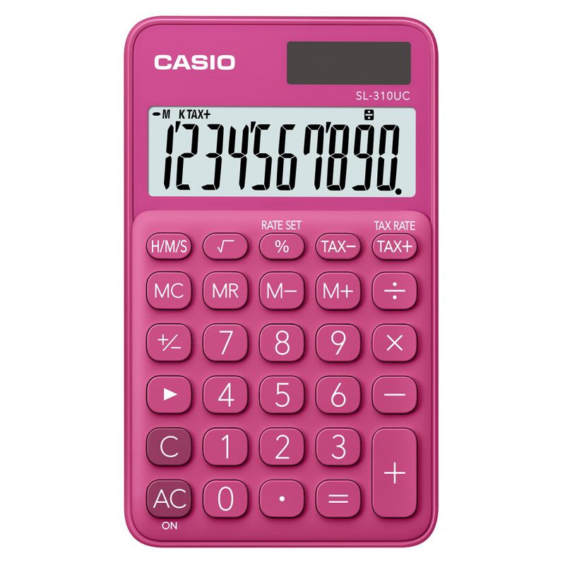 Калькулятор карманный Casio SL-310UC-RD-W-EC красный 10-разр.