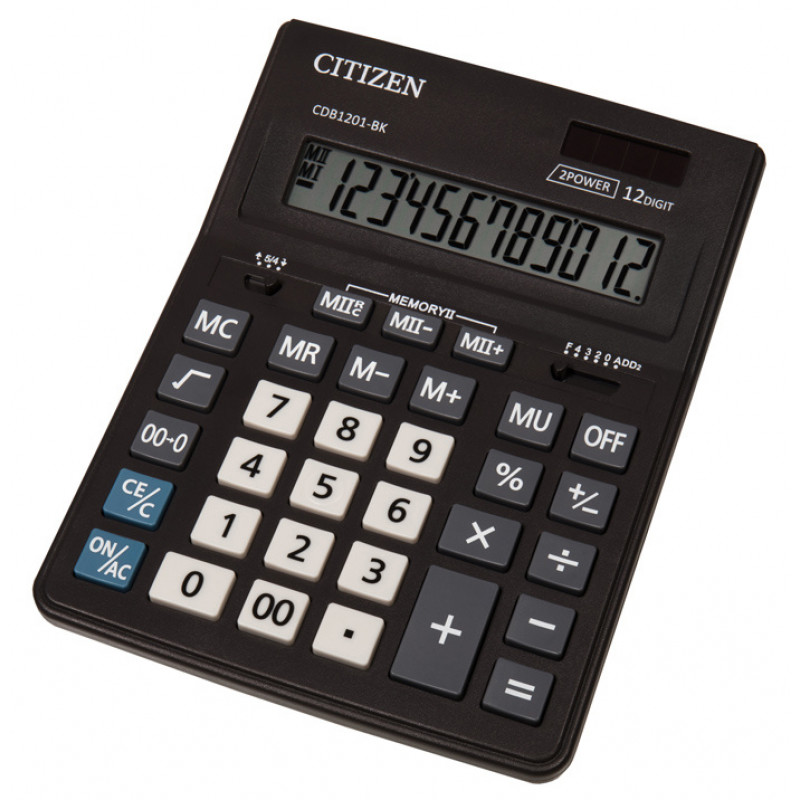 Калькулятор настольный Citizen CDB1201BK черный 12-разр.