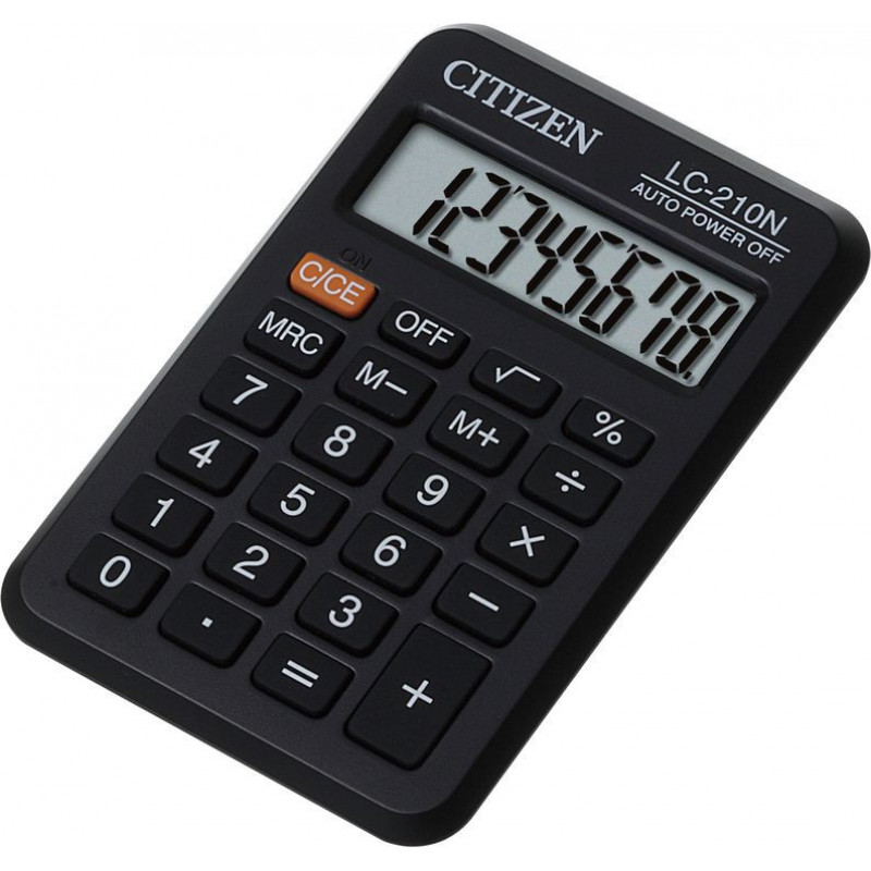 Калькулятор карманный Citizen LC210NR черный 8-разр.