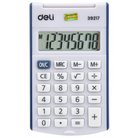Калькулятор карманный Deli E39217/BLUE синий 8-разр.