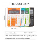 Калькулятор настольный Deli E1238/OR оранжевый 12-разр.