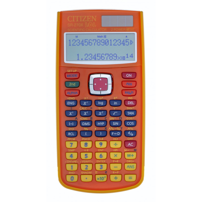 Калькулятор научный Citizen SR-270ХLOLORCFS оранжевый 10+2-разр.