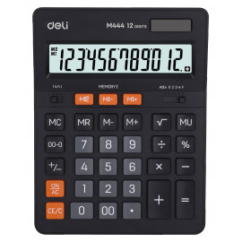 Калькулятор настольный Deli EM444 темно-серый 12-разр.