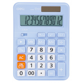 Калькулятор настольный Deli EM210FBLUE синий 12-разр.