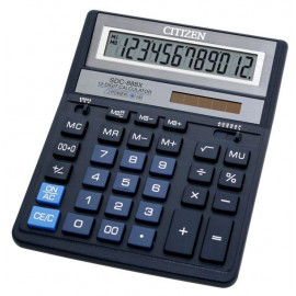 Калькулятор бухгалтерский Citizen SDC-888XBL темно-синий 12-разр.