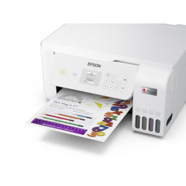 МФУ струйный Epson EcoTank L3266 А4/цвет/33 стр, USB/WiFi, 4 цвета/ чернила 103/ экран 3,7 см/ белый C11CJ664