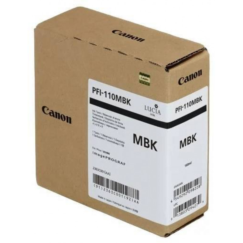 Картридж CANON PFI-110 MBK матовый черный,  160 мл