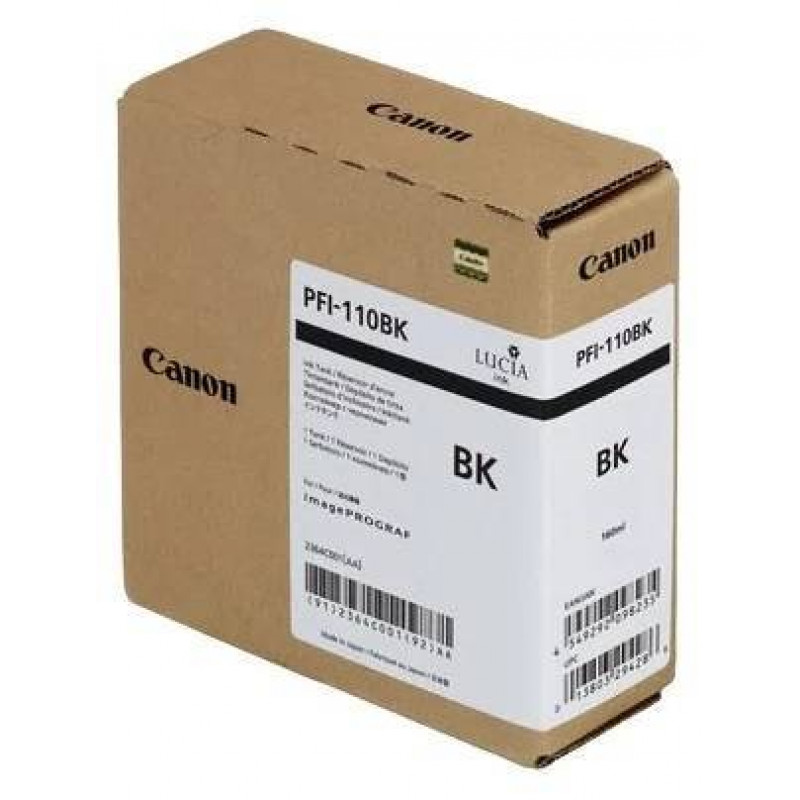 Картридж CANON PFI-110 BK черный,  160 мл