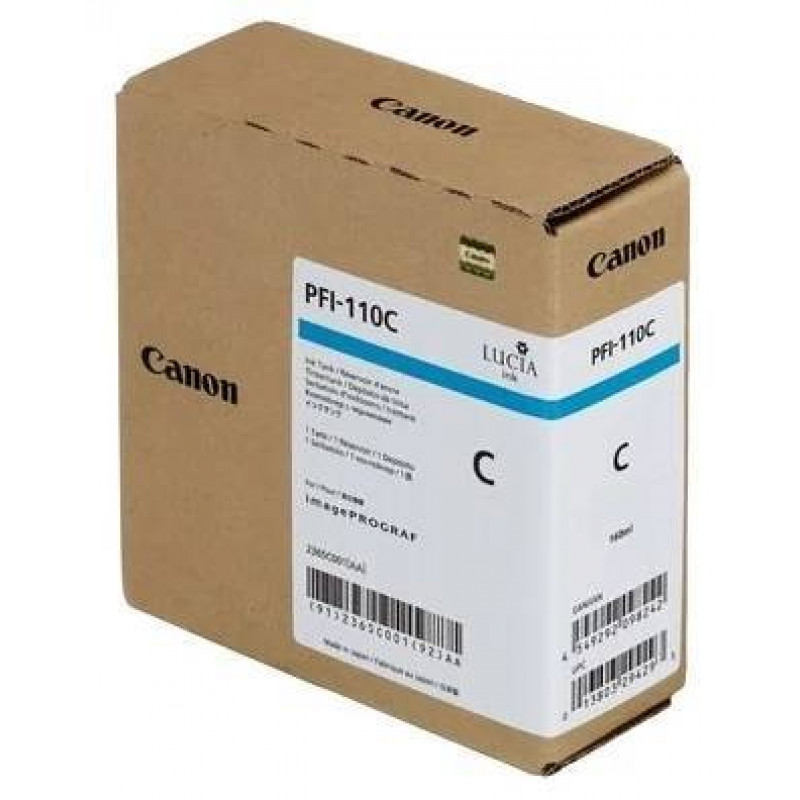 Картридж CANON PFI-110 C голубой,  160 мл