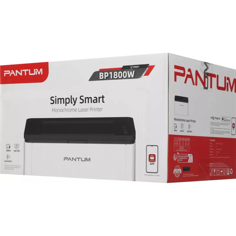Принтер лазерный Pantum BP1800W A4 WiFi белый