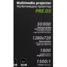 Проектор Cactus CS-PRE.05B.WXGA LCD 1800Lm LS 180Lm ANSI (1280x720) 1500:1 ресурс лампы:30000часов 1xUSB typeA 2xHDMI 1.75кг