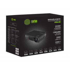 Проектор Cactus CS-PRM.06B.WVGA LCD 2000Lm (1280x800) 1000:1 ресурс лампы:30000часов 2xUSB typeA 2xHDMI 3кг