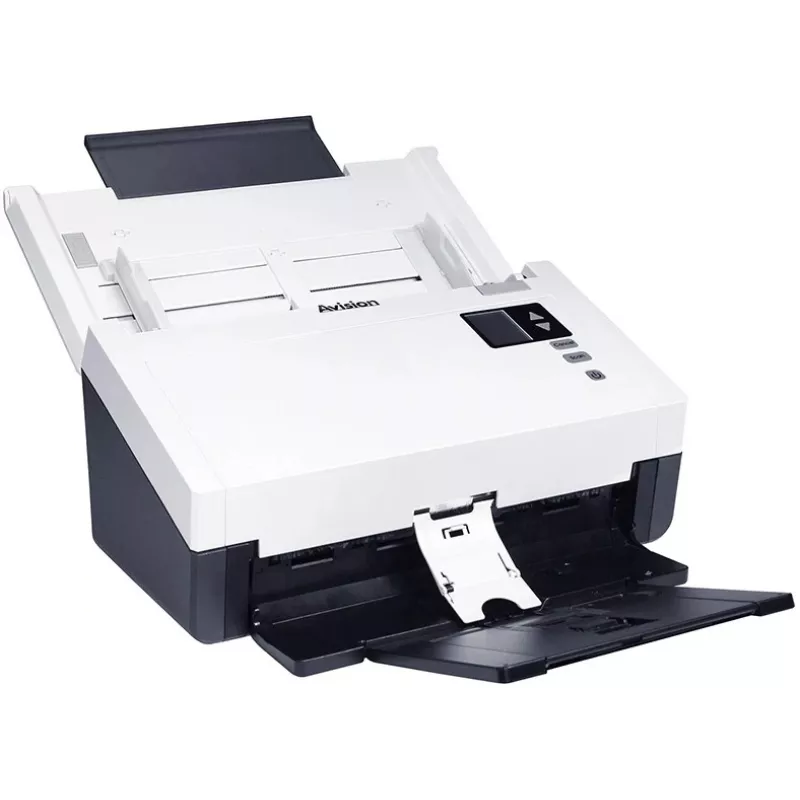 Сканер протяжный Avision AD345GWN (000-1012-02G) A4 белый/черный